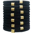 thumbnail image 1 of UDeBe - Pulseras para mujer para cabello grueso o rizado. 12 pulseras de metal para el pelo de moda, fuertes y elásticas, sin daños, sin arrugas, soportes para cola de caballo., 1 of 5