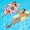 Yellow+Pink, variant on 2 Pack Inflatable Pool Floats 4-in-1 Pool Hammock with Bottom Mesh 3 Tubes Inflatable Hammock for Adults,Portable Floating Chair Bed for Travel, Swimming Pool Hot Tub Blue+Green