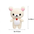thumbnail image 3 of New Strawberry Rilakkuma Plush Toy Cute Soft Teddy Bear Stuffed Doll Cartoon White Brown Couple Friends Birthday Gift for Kids, 3 of 5