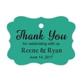 thumbnail image 1 of 100 PCS Custom Wedding Favor Hang Tags Thank you for celebrating Personalized Paper Tags, 1 of 1