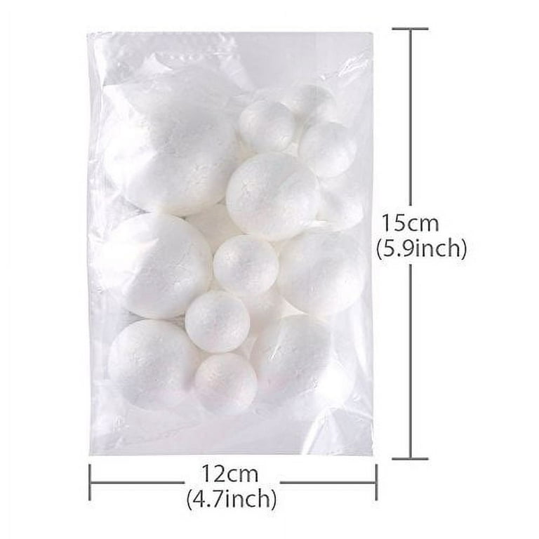 Pllieay 20 Pieces 5 Sizes White Foam Balls Polystyrene Craft Balls Art  Decoration Foam Balls for Art, Craft, Household, School Projects and Party