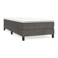 thumbnail image 2 of Dark Gray Twin Bed Frame - Upholstered Platform Bed - No Mattress - Modern Bedroom Furniture - Sturdy Wood Slat Support - US Only, 2 of 9