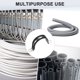 thumbnail image 5 of Uxcell 10 Paquete de Abrazaderas de Cable 2.17" 304 Acero Inoxidable Goma Forma U para Tubo, 5 of 7