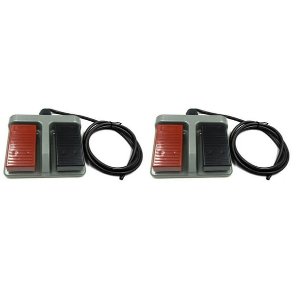 2X Instant Plastic Foot Switch Infinite Double Pedal Two-Way Dual-Use Tumble Switch,2 * Foot switch,gray