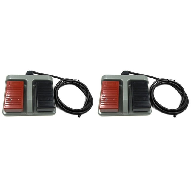 2X Instant Plastic Foot Switch Infinite Double Pedal Two-Way Dual-Use Tumble Switch,2 * Foot switch,gray