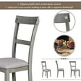thumbnail image 5 of EUROCO Burlap 5 Piece Dining Table Set with Square Table, Gray, 5 of 9