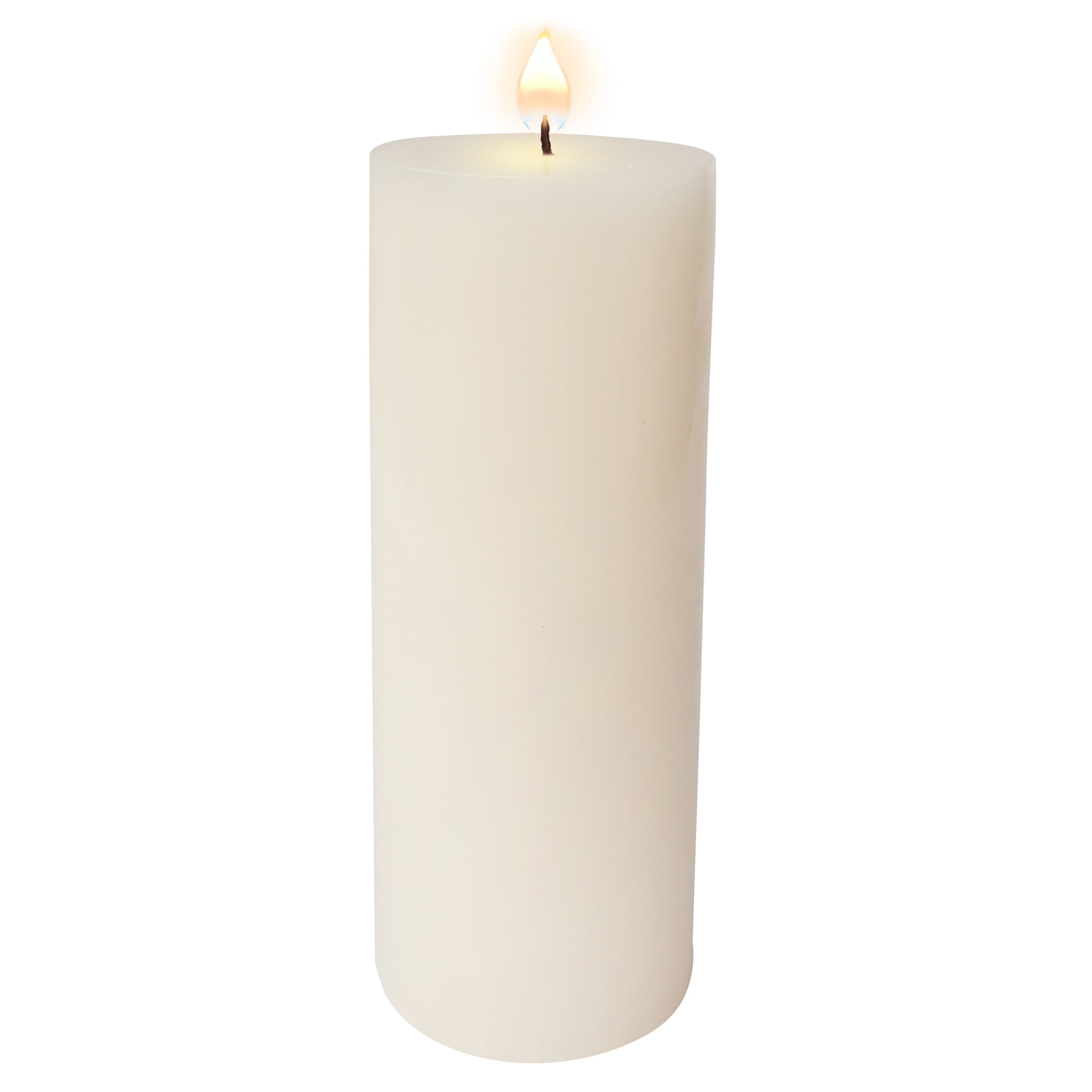(3 pack) Mainstays Single Wick Pillar Candle, 3 in x 8 in, Unscented, Ivory