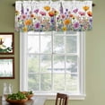 thumbnail image 3 of 2 Pack Valances for Window, Spring Flowers Short Curtains for Kitchen Bedroom Living Room, Elegant Floral Pastoral Watercolor Botanical Rod Pocket Small Window Treatment Valance Drapes 54 x 18 Inch, 3 of 8