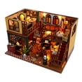 thumbnail image 3 of Hellery DIY Miniature Dollhouse Kits Room Box with Furniture and Light Creative Gift, with Dustproof Cover Doll House Model for Teens, 3 of 8