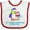 White and Red, variant on Inktastic My Great Grandma Loves Me Cute Penguins Boys or Girls Baby Bib