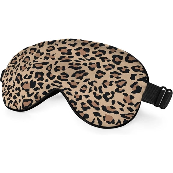 2 pack Travel Nap Leopard Print Sleep Mask Soft Eye Mask Sleep Mask Light Blocking