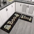 thumbnail image 3 of Halloween Kitchen Rug Set Of 2 Non Skid Kitchen Mats for Floor,Spooky Ghost Boo Happy Halloween Spooky Rug for Kitchen Floor for Bathroom,Room Farmhouse (47x17+30x17 Inches), 3 of 7