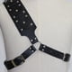 thumbnail image 3 of Hombro medieval, cuerda de atar, estilo retro, funda trasera de cuero PU, correa con hebilla Negro, 3 of 7