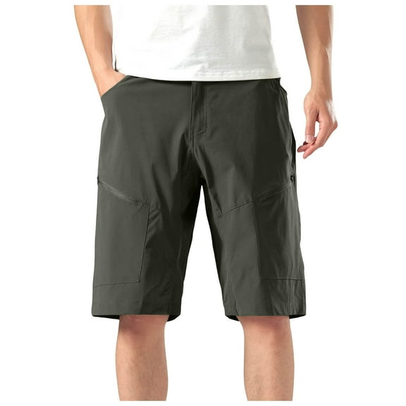 Caqnni Men's Casual Shorts Trendy Casual ParachuteShorts Loose Fit Joggers with Pockets for Streetwear Athletic Gym Mens Shorts M-3XL (Green,M)