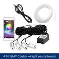 thumbnail image 3 of Lámpara decorativa flexible 6 en 1 con luz LED RGB para ambiente interior de 8 m con control por aplicación y tiras de fibra óptica, 3 of 5