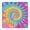 Colorful Tie Dye-2, variant on Colorful Tie Dye Wave Pattern Square Fitted Tablecloth with Elastic Edge,Square Table Cover,Washable Elastic Table Cover for Home Kitchen Party Decor 34"x34"