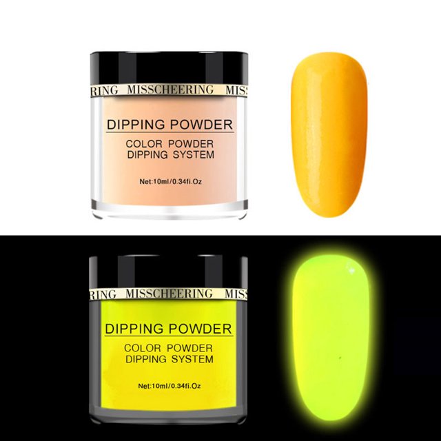 10ml Dipping Nail Powder Nail Art Glitter Powder Luminous para Labymos brillo del arte del clavo