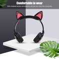 thumbnail image 4 of Cat Ear Headphone, Cat Ear Headset, Foldable Micro USB For PC Girls Black And Red, 4 of 8