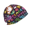 thumbnail image 4 of Kll Peace Love And Dove Flower Power Winter Fall Beanie Knit Hats For Men & Women - Warm & Soft Stylish Toboggan Caps For Cold Weather, 4 of 9