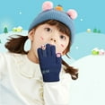 thumbnail image 4 of Children's Winter Cartoon Ski Gloves, 5-Finger Thermal Knitted Mittens for Kids, Plush Lined Cold Proof Gloves, Non-Slip Snow Play Gloves for Boys and Girls Ages 5-12 Navy, 4 of 4