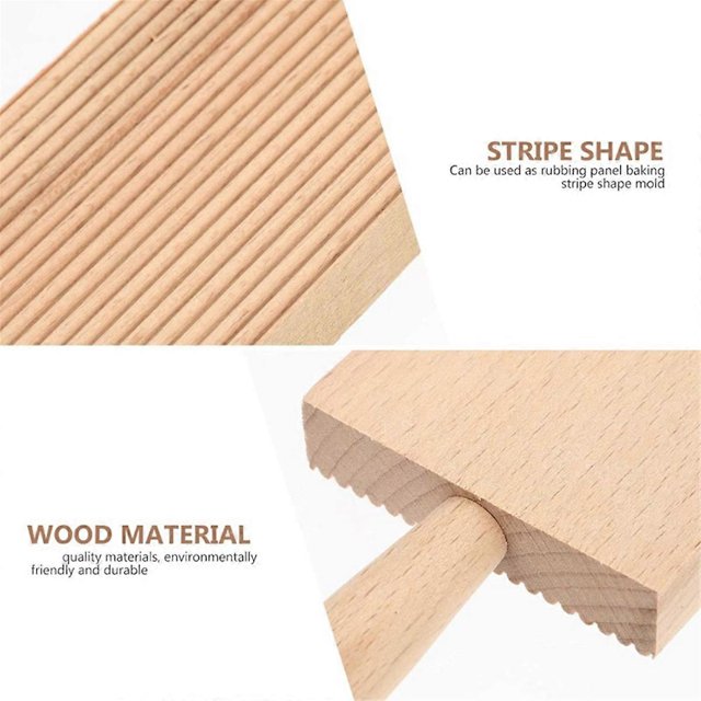 Pasta Making Board, Gnocchi Board, Beech Wood Gnocchi Board Butter Board Dough Scraper for Pasta and