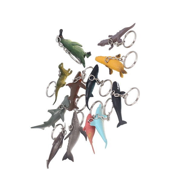Colgante de modelo de dinosaurio, 12 piezas de llaveros de dinosaurio, llavero de modelo de dinosaurio vívido, llavero de animal, eficiencia óptima