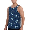 thumbnail image 2 of Easygdp Space Dinosaur Men's Tank Top, Sleeveless Muscle T Shirts, Breathable, Quick-Dry, Loose for Gym, Running, Fitness - Medium, 2 of 9