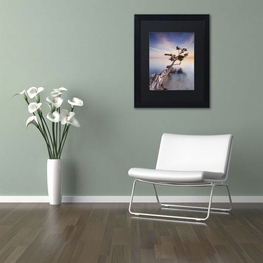 Trademark Fine Art "Water Tree X" Canvas Art by Moises Levy Black Matte, Black Frame