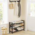 thumbnail image 2 of 18-33” Expandable Shoe Rack for Closet, 3-Tier Shoe Organizer, Adjustable Shoe Rack for Front Door Entrance, Entryway, 2 of 4