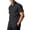 Black, variant on Mens Linen Short Sleeve Shirts for Summer Beach, Casual Untucked Tops with Wrinkle Resistance Root Color XXXL