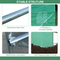 thumbnail image 5 of Outsunny 15' x 7' x 6.5' Walk-in Tunnel Hoop Greenhouse, Green House with Polyethylene PE Cover, Steel Frame, Roll-Up Zipper Door & Windows for Flowers, Vegetables, Tropical Plants, Green, 5 of 9