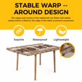 thumbnail image 4 of Vintage Farmhouse Table Cloths for 4 Foot Rectangle Tables, Retro Home Text Country Star Wooden Patio Waterproof Elastic Fitted Tablecloths, Washable Rectangular Table Cover for Camping, 4 of 8