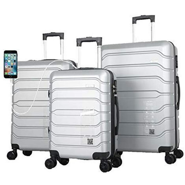 Mirage Roxy ABS Hardside 360 Spinner 3 Piece Luggage Set with Combination Lock and USB Port 28