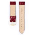 thumbnail image 3 of Hirsch Crocograin Leather Watch Strap - Burgundy - M - 20mm - Gold Buckle, 3 of 9