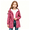 Hot Pink, variant on BXJX Girls Hooded Rain Jackets Size 7-8, Full Zip Drawstring Waist Water Resistant Windproof Outerwear with Pockets Navy