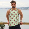 thumbnail image 6 of Honeii Lilies Flowers Pattern Men's Workout Tank Top Casual Sleeveless Gym Muscle Shirts Bodybuilding Tee-XX-Large, 6 of 7