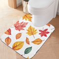 thumbnail image 2 of Yayeee Bath Rug for Bathroom Floor Non Slip Rectangle Fluffy Soft Absorbent Mat, 16"x24", Blue Leaves, 2 of 7