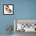 thumbnail image 3 of Christmas Dog  English Bulldog Wearing Santa Hat Holding Christmas Bell, Animals Seasons Framed Art Print Wall Art by Willee Cole Sold by Art.Com, 3 of 5