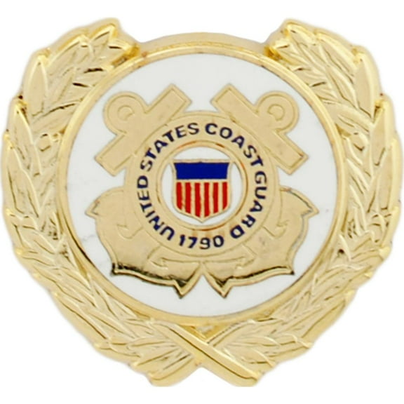 Eagle Emblems P15780 Pin - United States Coast Guard, Logo, Wreath - 1.125 in.