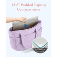 thumbnail image 7 of Gynky Tote Bag for Women, Lightweight Puffy Tote Handbag, Quilted Satchel Crossbody Bag for Women Work Travel, Purple, 7 of 7