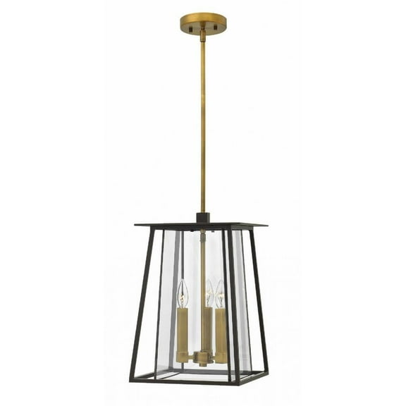 3 Light Outdoor Hanging Lantern in Craftsman Style 11.5 inches Wide By 17.25 inches High-Buckeye Bronze Finish-Led Lamping Type Bailey Street Home