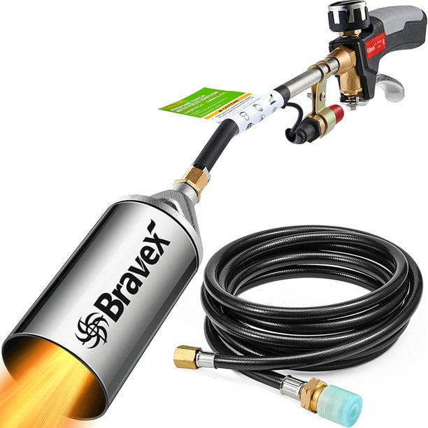 Weed Burner Torch Propane Flame Thrower with Turbo Trigger Push Button
