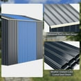 thumbnail image 4 of Costway Outdoor Storage Shed Extension Kit for 9.1 ft Shed Width Grey, 4 of 5