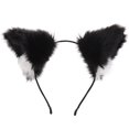 thumbnail image 1 of Diadema con orejas de piel hecha a mano, accesorios para disfraces de Halloween y Navidad, 1 of 5