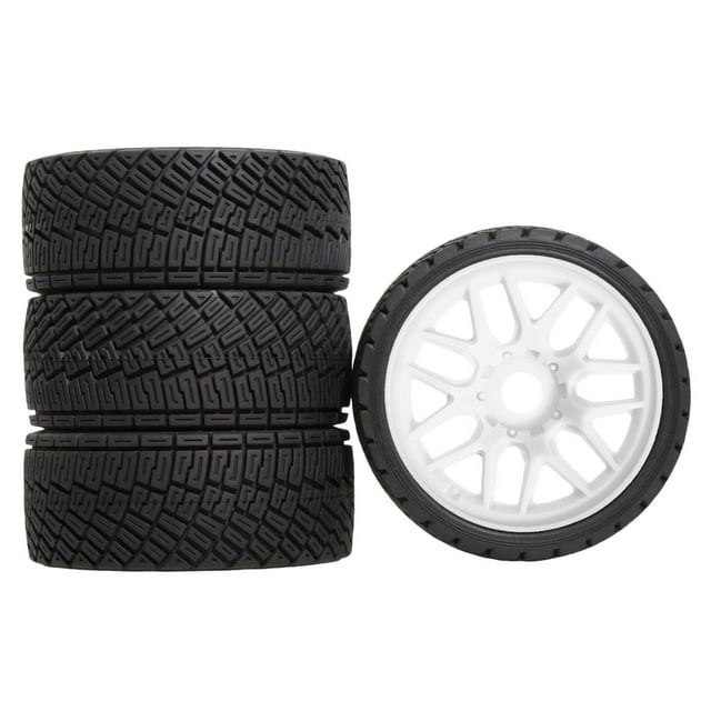 lionlar 4 Pcs Pneus de Roues RC DIY Pièces de Rechange pour 1/7 Blanc