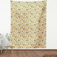 thumbnail image 3 of Ambesonne Skull Fabric by the Yard Upholstery, Colorful Floral Gothic Item, 2 Yards, Earth Yellow Sea Blue, 3 of 4