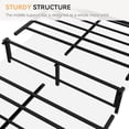 thumbnail image 2 of Bingirl Full Rattan Bed Frame: With Natural Headboard, Boho Metal Frame, Metal Slats, No Box Spring Required, Noise - Free, Easy to Assemble, 2 of 7