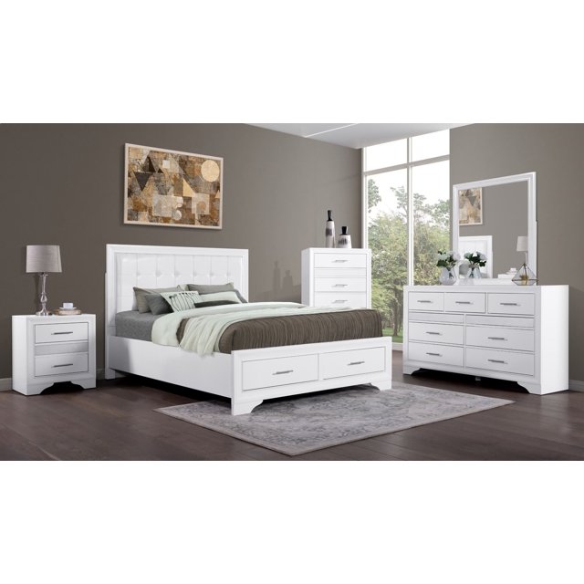 Norah 5Piece Queen Bedroom Set, White