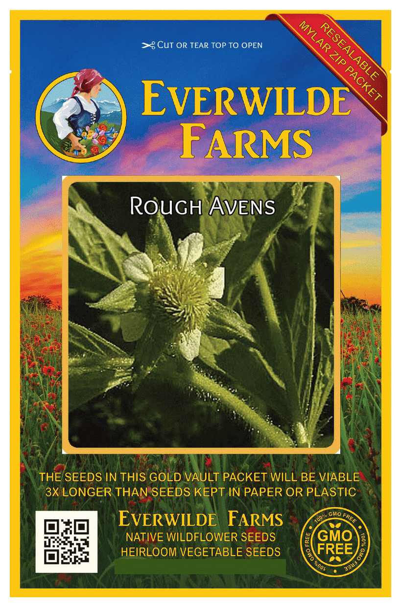 Everwilde Farms 1 Oz Rough Avens Native Wildflower Seeds Gold Vault