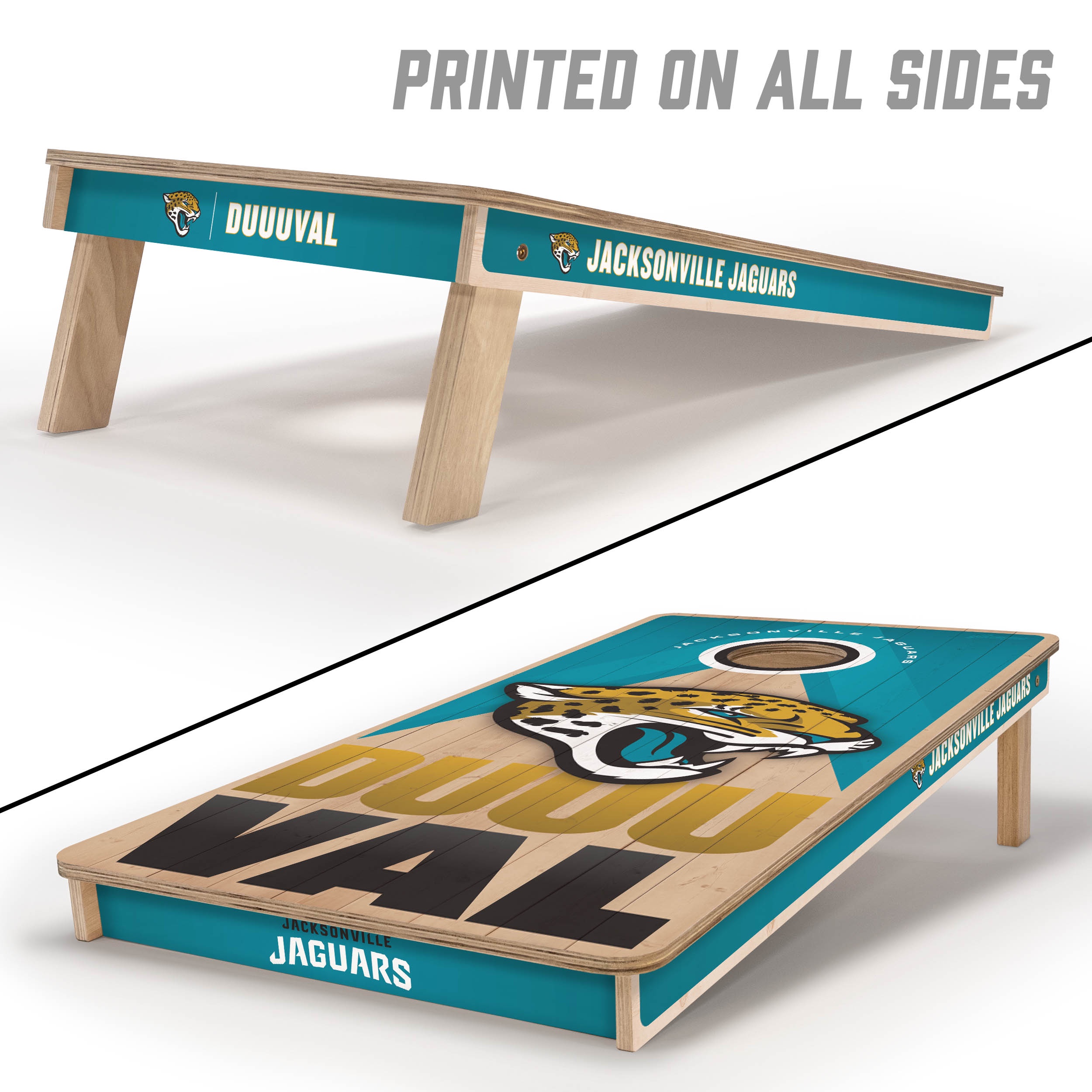 YouTheFan NFL Jacksonville Jaguars 2x4 Slogan Series Cornhole NO BAGS